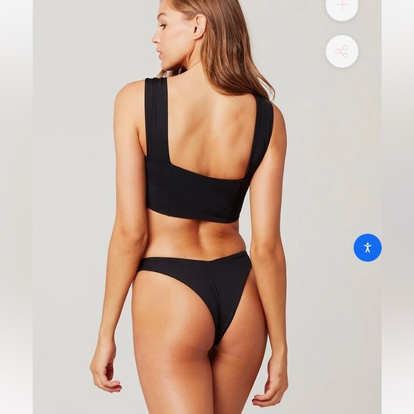 🆕 2pc REVOLVE X L*SPACE PARKER TOP & WHIPLASH BOTTOMS BITSY CUT IN BLACK - Picture 4 of 8